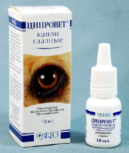 глазные капли ципровет